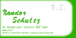 nandor schultz business card